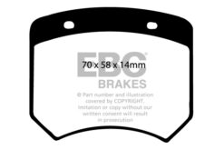 DP4102R EBC Yellowstuff Street and Track Brake Pad Set [Rear] - Image 2