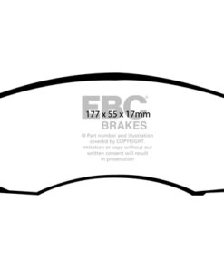 Alternative view of DP41022R EBC Yellowstuff Street and Track Brake Pad Set [Front]