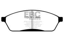 EBC Ultimax OEM Replacement Brake Pad Set DP1023 [Front] - Image 2