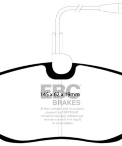 Alternative view of DP41024R EBC Yellowstuff Street and Track Brake Pad Set [Front]