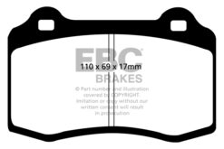DP41031R EBC Yellowstuff Street and Track Brake Pad Set [Rear] - Image 2