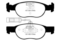 Alternative view of EBC Ultimax OEM Replacement Brake Pad Set DP1059/2 [Front]