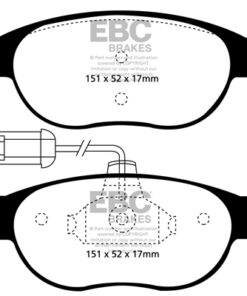 EBC Greenstuff 2000 Brake Pad Set (FRONT) DP21059/2 - Image 2
