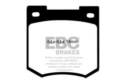 Alternative view of EBC Ultimax OEM Replacement Brake Pad Set DP106 [Front]
