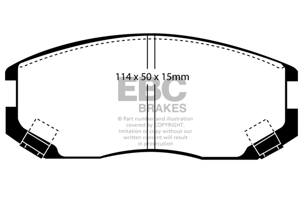 EBC Greenstuff 2000 Brake Pad Set (FRONT) DP21063 - Image 2