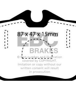 EBC Ultimax OEM Replacement Brake Pad Set DP1076 [Rear] - Image 2