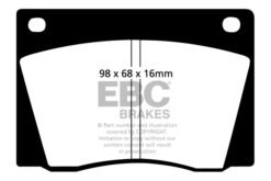 DP4108R EBC Yellowstuff Street and Track Brake Pad Set [Front|Rear] - Image 2