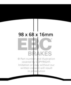 DP4108R EBC Yellowstuff Street and Track Brake Pad Set [Front|Rear] - Image 2