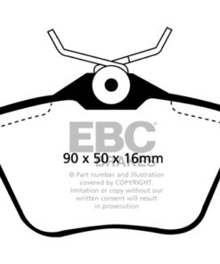 Alternative view of DP41096R EBC Yellowstuff Street and Track Brake Pad Set [Rear]