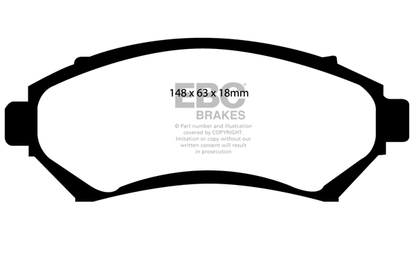 EBC Greenstuff 2000 Brake Pad Set (FRONT) DP21100 - Image 2