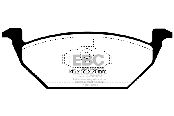 EBC Greenstuff 2000 Brake Pad Set (FRONT) DP21117 - Image 2