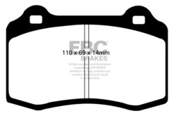 DP41140R EBC Yellowstuff Street and Track Brake Pad Set [Front] - Image 2