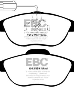 EBC Greenstuff 2000 Brake Pad Set (FRONT) DP21153 - Image 2