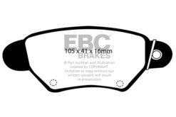 EBC Greenstuff 2000 Brake Pad Set (REAR) DP21186 - Image 2