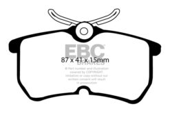 DP41218R EBC Yellowstuff Street and Track Brake Pad Set [Rear] - Image 2