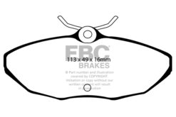 Alternative view of EBC Yellowstuff Brake Pads - DP41221/2R