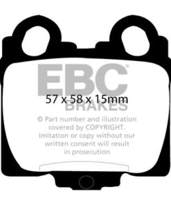 Alternative view of DP41224R EBC Yellowstuff Street and Track Brake Pad Set [Rear]