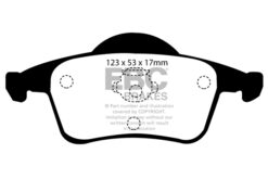 DP41231R EBC Yellowstuff Street and Track Brake Pad Set [Rear] - Image 2