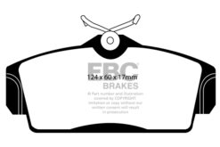 Alternative view of DP41238R EBC Yellowstuff Street and Track Brake Pad Set [Front]