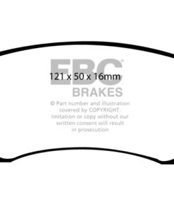 Alternative view of DP41279R EBC Yellowstuff Street and Track Brake Pad Set [Rear]
