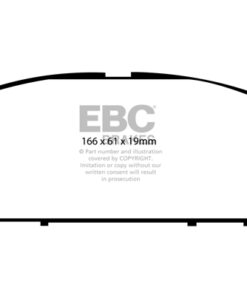 Alternative view of DP41280R EBC Yellowstuff Street and Track Brake Pad Set [Front]