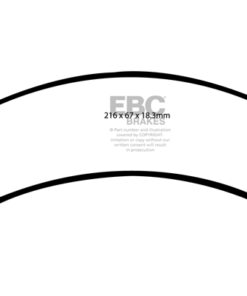 Alternative view of DP41305R EBC Yellowstuff Street and Track Brake Pad Set [Front]