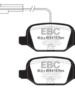Alternative view of DP41338/2R EBC Yellowstuff Street and Track Brake Pad Set [Rear]