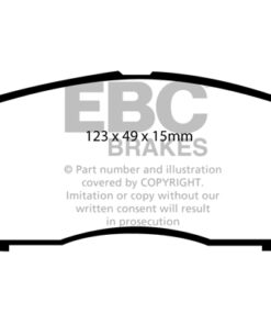 Alternative view of DP41347R EBC Yellowstuff Street and Track Brake Pad Set [Front]