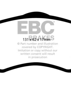Alternative view of DP41352R EBC Yellowstuff Street and Track Brake Pad Set [Front]