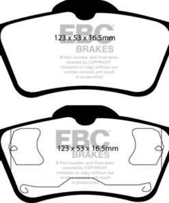 Alternative view of DP41354R EBC Yellowstuff Street and Track Brake Pad Set [Rear]