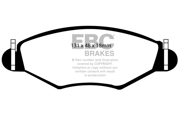 EBC Greenstuff 2000 Brake Pad Set (FRONT) DP21366 - Image 2