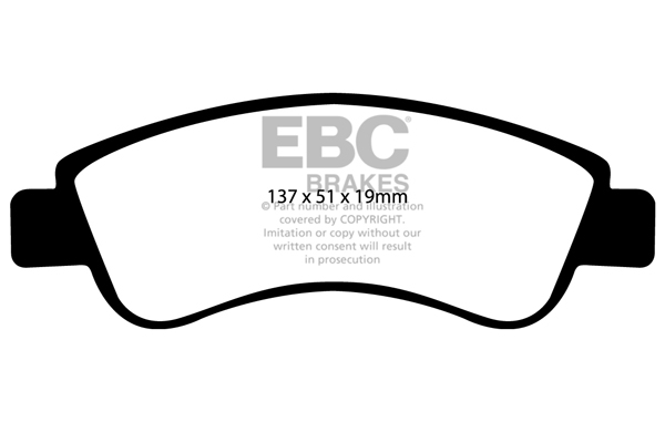 EBC Greenstuff 2000 Brake Pad Set (FRONT) DP21374 - Image 2