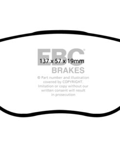Alternative view of DP41375R EBC Yellowstuff Street and Track Brake Pad Set [Front]