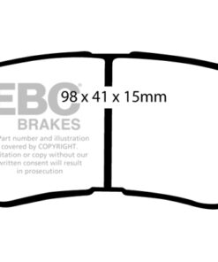 Alternative view of DP41392R EBC Yellowstuff Street and Track Brake Pad Set [Rear]