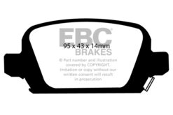 Alternative view of DP41410R EBC Yellowstuff Street and Track Brake Pad Set [Rear]