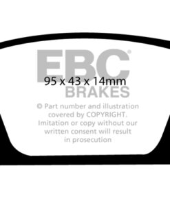 EBC Ultimax OEM Replacement Brake Pad Set DP1410 [Rear] - Image 2
