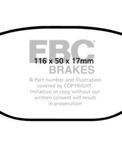 EBC Ultimax OEM Replacement Brake Pad Set DP1425 [Rear] - Image 2