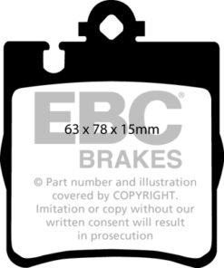Alternative view of DP41441R EBC Yellowstuff Street and Track Brake Pad Set [Rear]