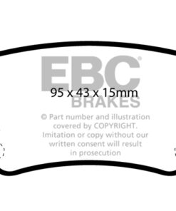 Alternative view of DP41447R EBC Yellowstuff Street and Track Brake Pad Set [Rear]