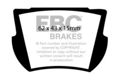 Alternative view of EBC Ultimax OEM Replacement Brake Pad Set DP145 [Rear]