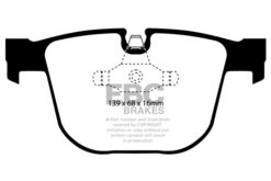 Alternative view of DP41451R EBC Yellowstuff Street and Track Brake Pad Set [Rear]