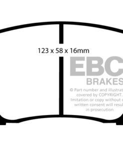 Alternative view of DP41452R EBC Yellowstuff Street and Track Brake Pad Set [Front]