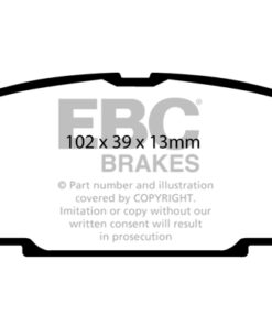 Alternative view of DP41453R EBC Yellowstuff Street and Track Brake Pad Set [Rear]