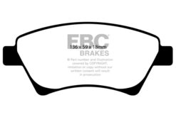 EBC Ultimax OEM Replacement Brake Pad Set DP1468 [Front] - Image 2