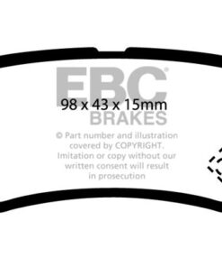 EBC Ultimax OEM Replacement Brake Pad Set DP1477 [Rear] - Image 2