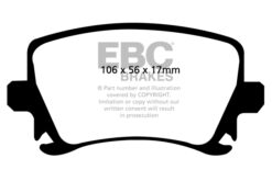 DP41518R EBC Yellowstuff Street and Track Brake Pad Set [Rear] - Image 2