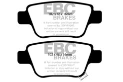 DP41519R EBC Yellowstuff Street and Track Brake Pad Set [Rear] - Image 2