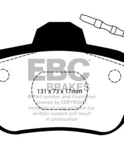 EBC Ultimax OEM Replacement Brake Pad Set DP1526 [Rear] - Image 2