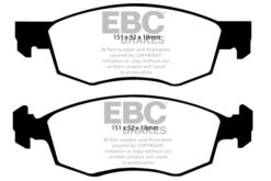 EBC Ultimax OEM Replacement Brake Pad Set DP1528 [Front] - Image 2