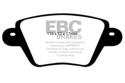 EBC Ultimax OEM Replacement Brake Pad Set DP1543 [Rear] - Image 2